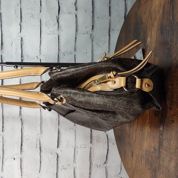 Calvin Klein Signature Monogram Satchel - Picture 6 of 16